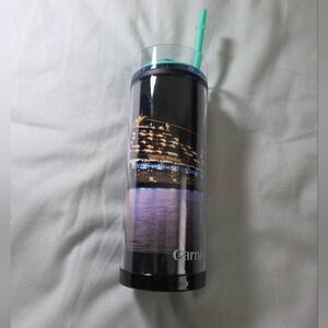 Carnival Freedom Cruise Ship Photo Tumbler w/Straw- Removable Photo Sleeve